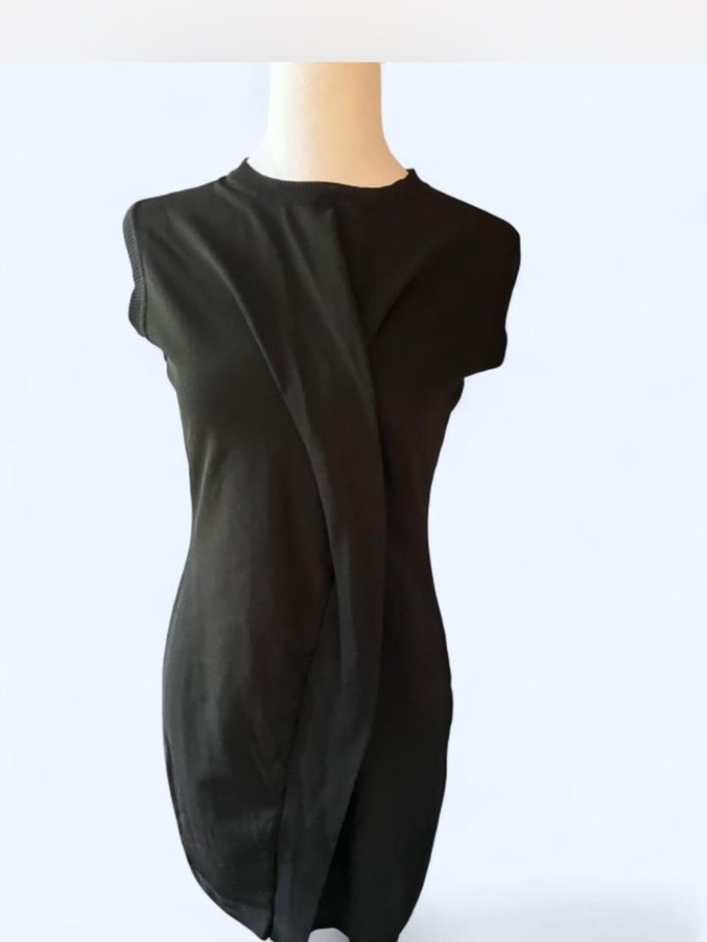 Marc By Marc Jacobs Black Sleeveless Twist-Front Mini Dress